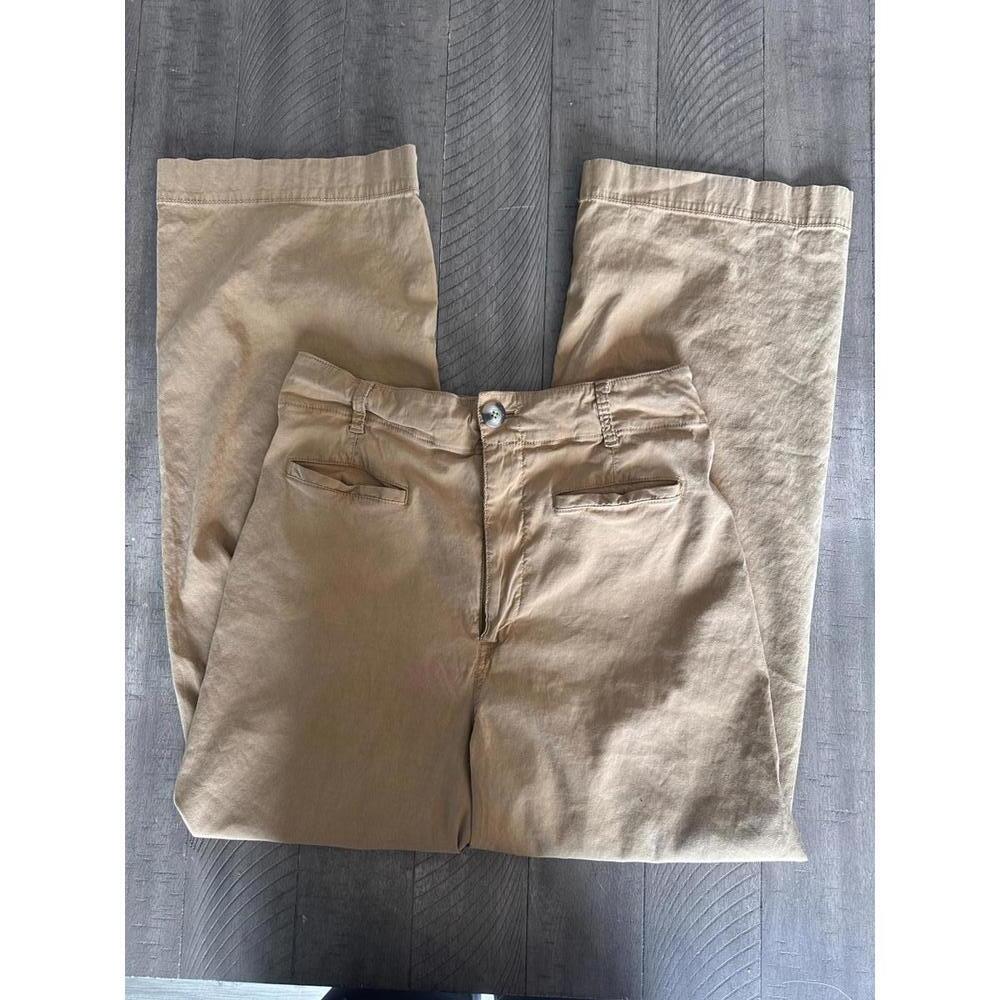 Anthropologie Maeve The Colette Linen Blend Full Length Wide-Leg Pants Size 32 - Picture 12 of 12